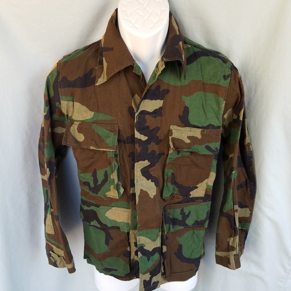 X-Small X-Short Woodland Camouflage Coat Jacket - Selma Apparel
